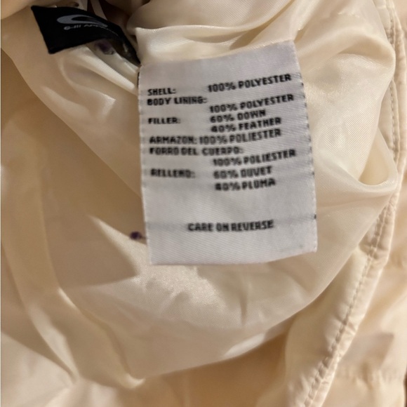 Nine West Jacket XXL Cream Winter Lightweight Puffer Zip Up - Picture 5 of 6